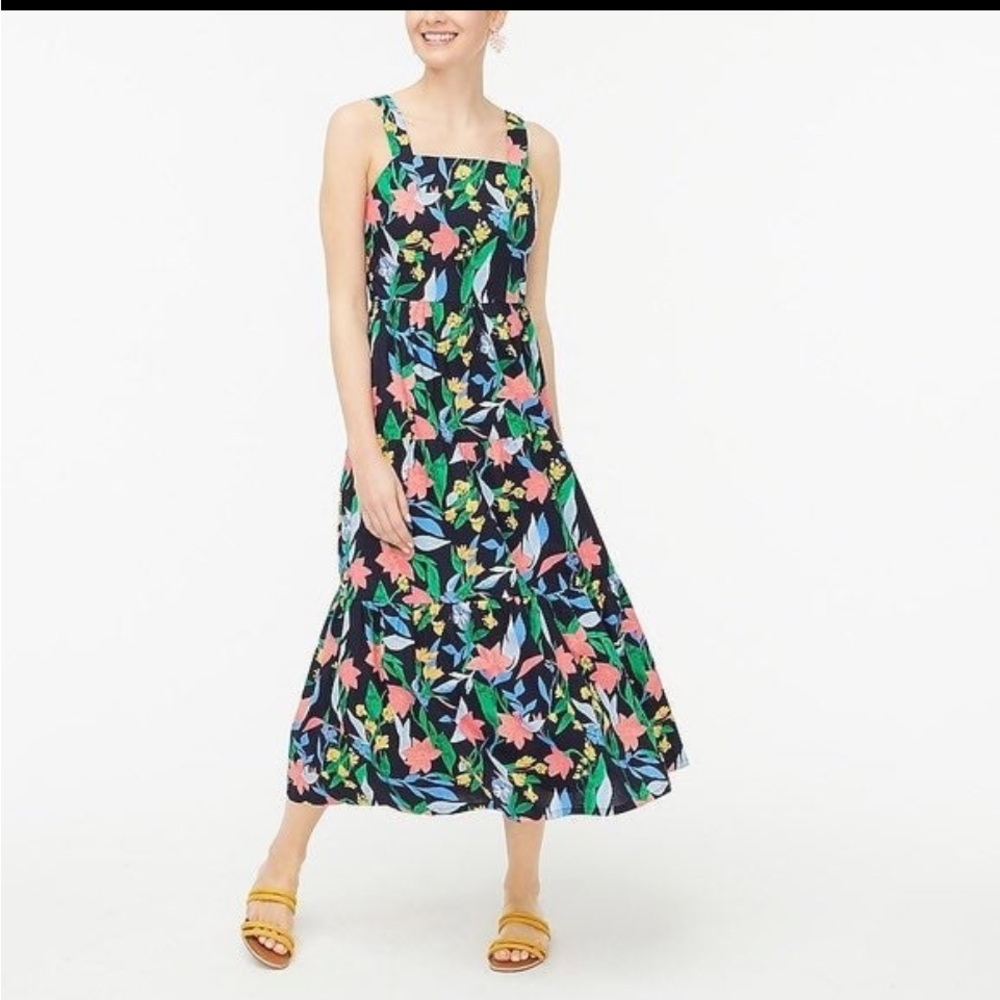 j crew Floral tiered maxi dress
